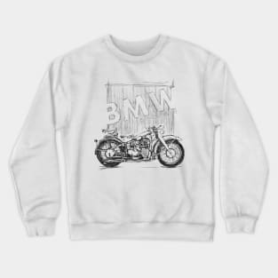 BMW R 12 Army Ink Drawing Crewneck Sweatshirt